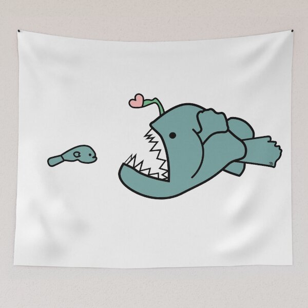 Item preview, Anglerfish love designed and sold by Treasured Oddities.