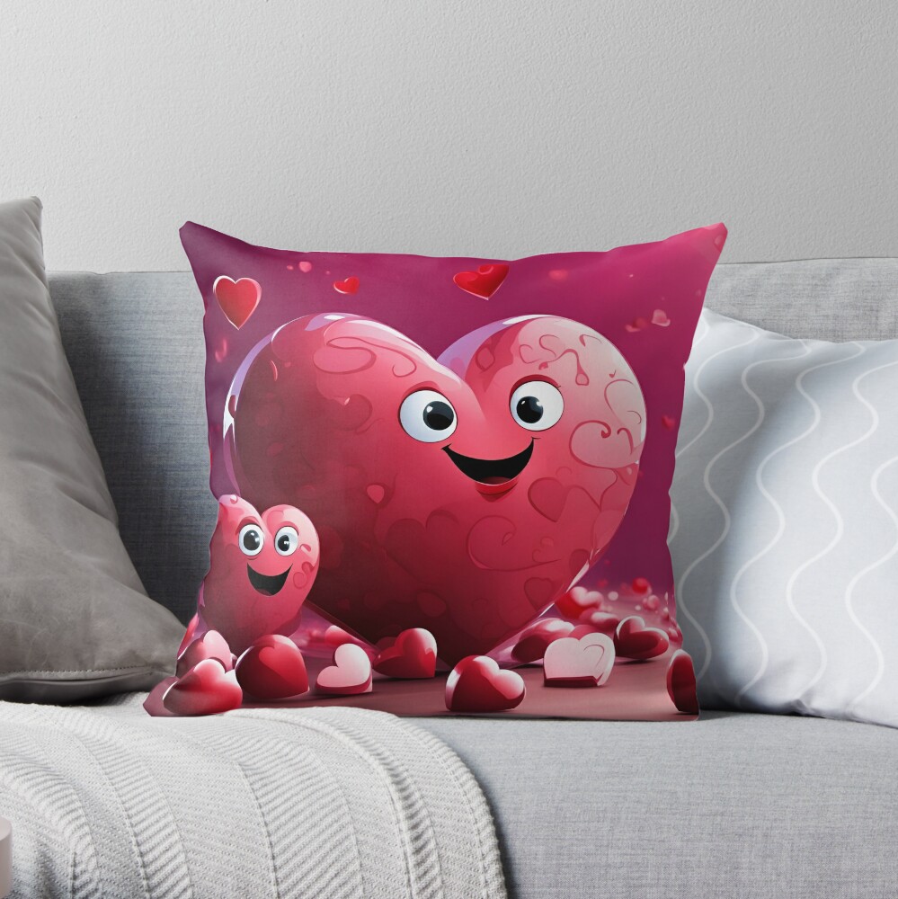 Spread the love and happiness Throw Pillow