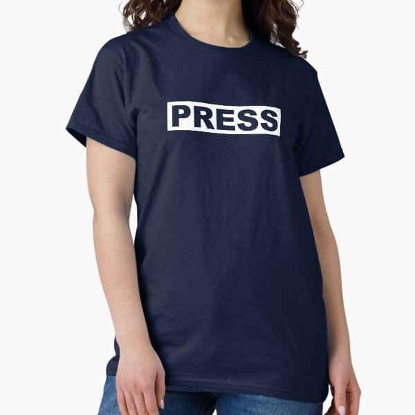 Item preview, Press Logo (Inspired by Palestinian Journalist Motaz Azaiza) designed and sold by WeSellMerch.