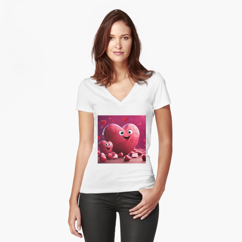 Item preview, Fitted V-Neck T-Shirt designed and sold by starchim01.