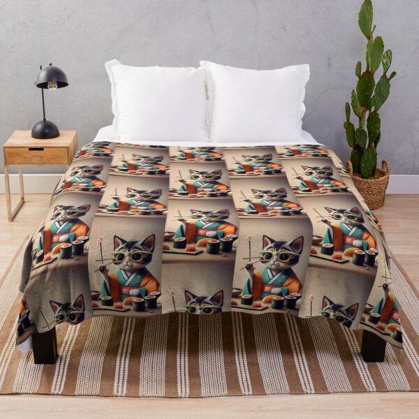 Item preview, biocolor cat eat sushi v34 designed and sold by FenwickDesign99.