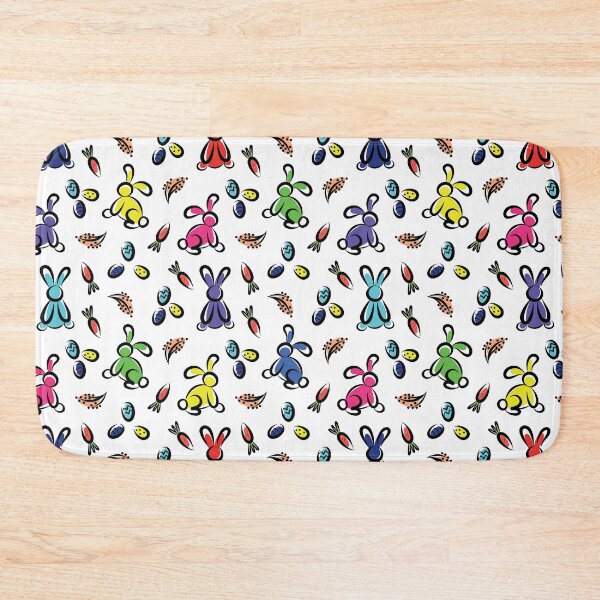 Item preview, Easter Pattern With Colorful Rabbits, Eggs And Carrots designed and sold by adamtepl.