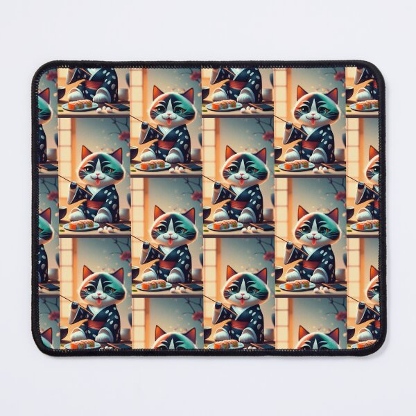 Item preview, biocolor cat eat sushi v35 designed and sold by FenwickDesign99.