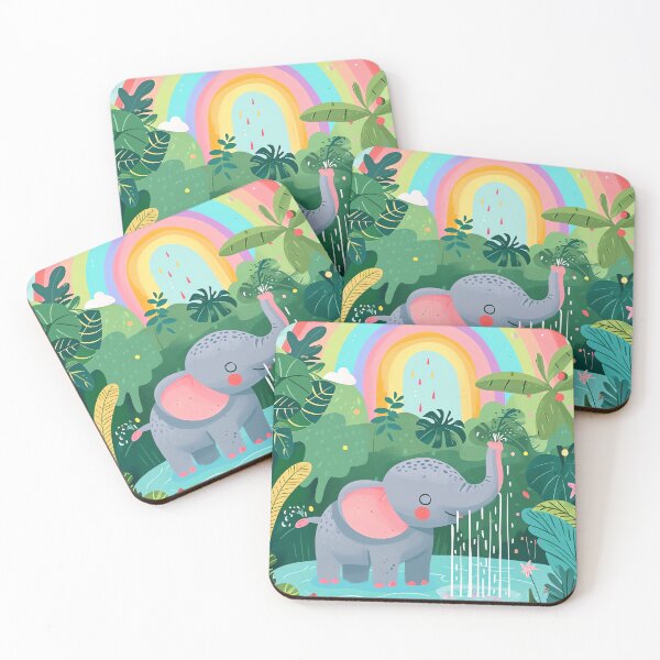 Item preview, Whimsical Spraying Elephant designed and sold by cute-animals99.