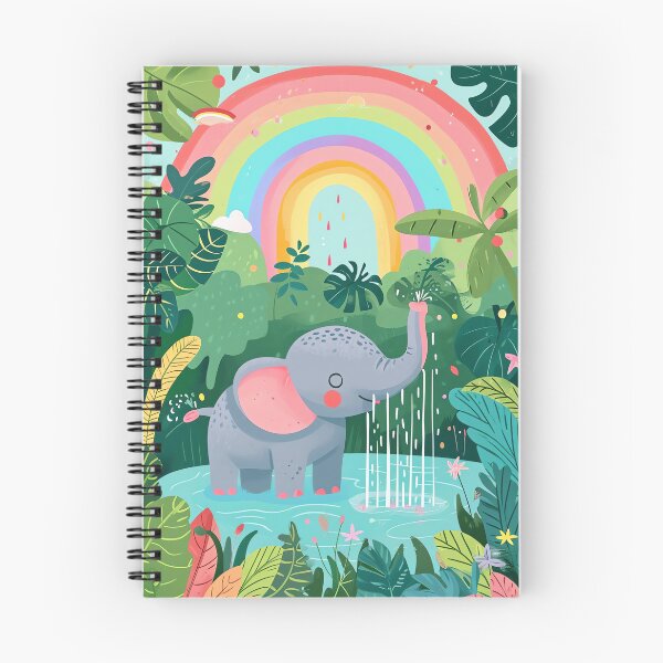 Item preview, Whimsical Spraying Elephant designed and sold by cute-animals99.