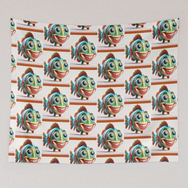 Item preview, cartoon funny fish designed and sold by sbrstore.