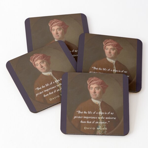 Item preview, David Hume portrait and quote: But the life of a man is of no greater importance to the universe than that of an oyster.  designed and sold by artbleed.