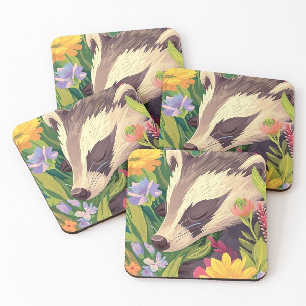 Item preview, Whimsical Badger Garden designed and sold by cute-animals99.