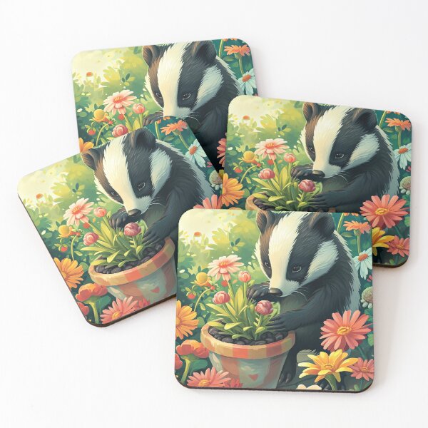 Item preview, Playful Badger Garden designed and sold by cute-animals99.