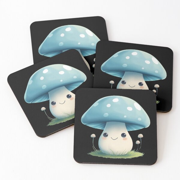 Item preview, Cheerful Blue Mushroom - Whimsical Nature Delight designed and sold by Shirtlify.