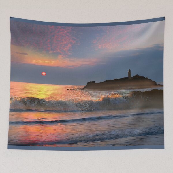 Item preview, Godrevy Lighthouse Sunset designed and sold by Alisonchambers2.