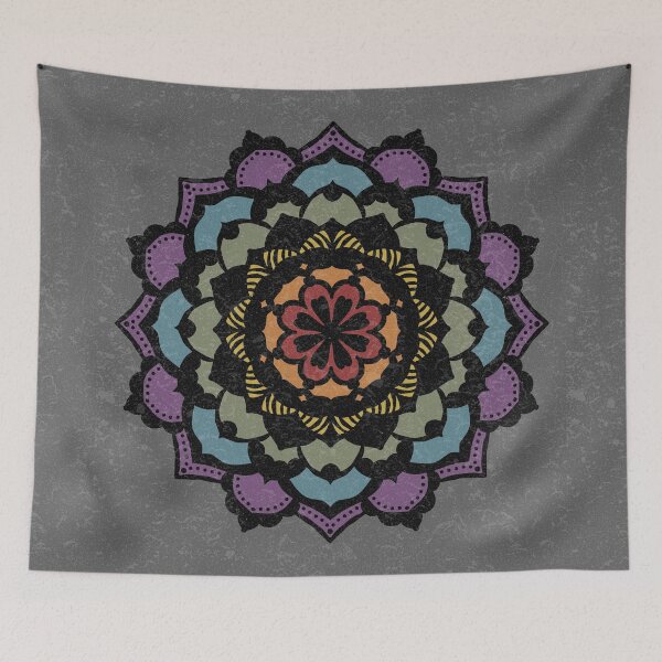 Item preview, Deva Mandala - Slate, Coal, Ruby, Rust, Saffron, Sage, Peacock, Plum designed and sold by Irene Estelle.