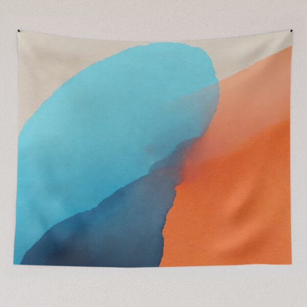 Item preview, Colorful watercolor watercolor pattern in blue and orange #12 designed and sold by LiquidWing.