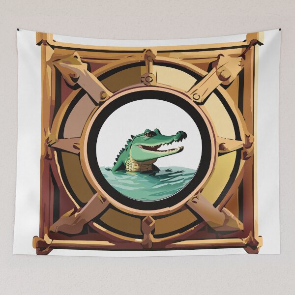 Item preview, Porthole of a Dangerous Croc designed and sold by sweetdreamers.