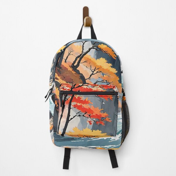 Item preview, Autumn Falls - A Contemporary Ukiyo-e Nature Landscape designed and sold by Kijiermono.