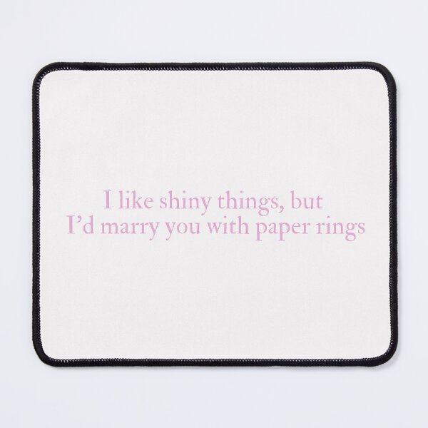 Item preview, Taylor Swift Paper Rings lyrics designed and sold by Funky Penguin.