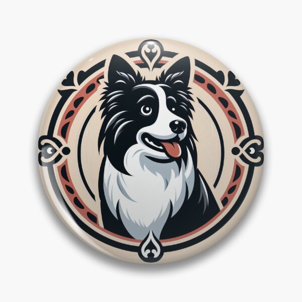 Item preview, Border Collie Black And White Prick Eared Herding Dog Cartoon designed and sold by CoffeeIsATrip.