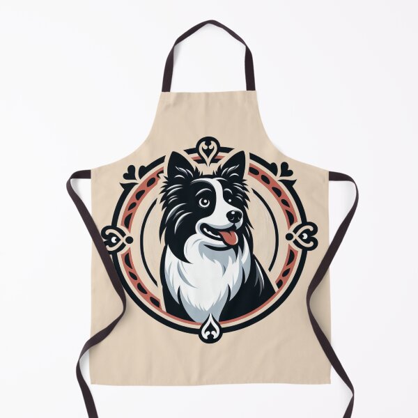 Item preview, Border Collie Black And White Prick Eared Herding Dog Cartoon designed and sold by CoffeeIsATrip.