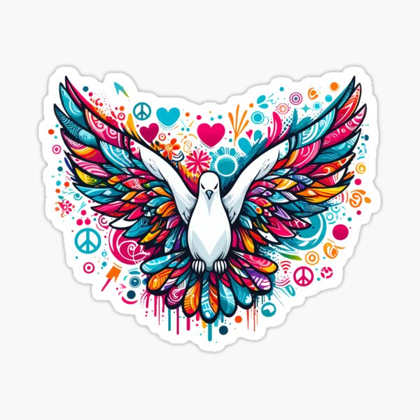 Artikel-Vorschau von Peace Bird Colorful, designt und verkauft von netrok.
