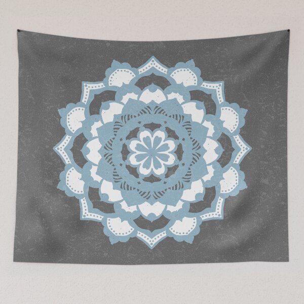Item preview, Deva Mandala - Slate, Sky, Snow designed and sold by Irene Estelle.