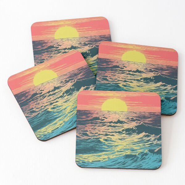 Item preview, Pop art sea sunset designed and sold by ArtHouseNiklas.