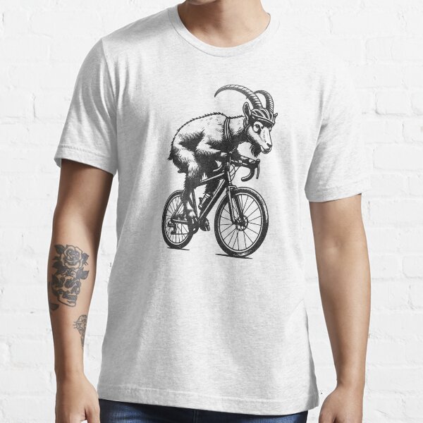Item preview, Cycling mountain goat designed and sold by Merch Madness.