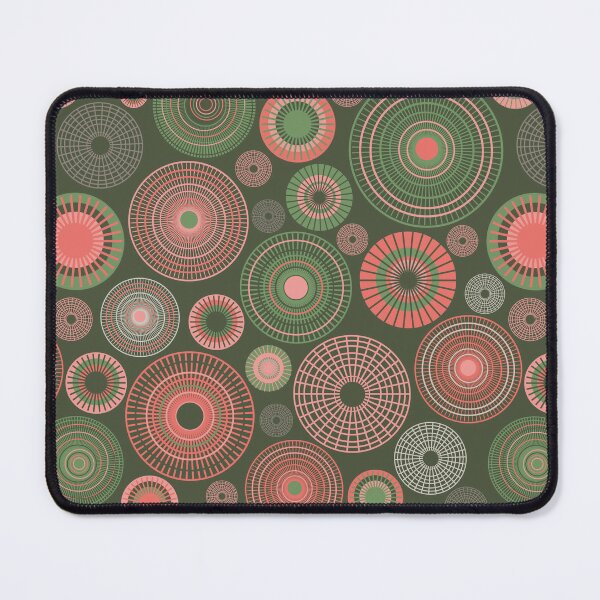 Item preview, concentric circles | green and coral designed and sold by colorofmagic.