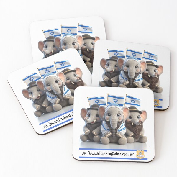 Item preview, Elephants Mendel, Avi, and Zev designed and sold by Jewish Fashion  Police.