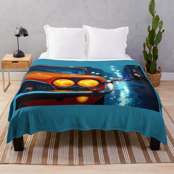 Close-up Car Headlight Night, Cars Inspirations Throw Blanket