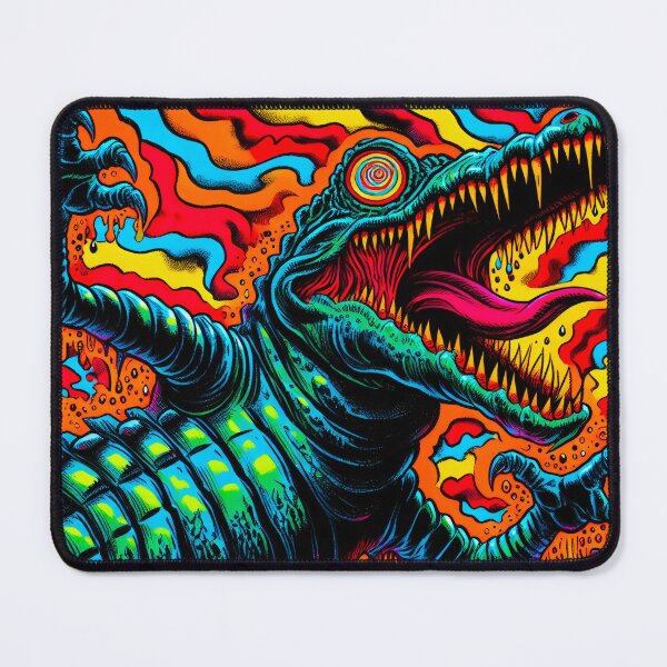 Artikelvorschau, Stolpernder psychedelischer Alligator-Freak-Out entworfen und verkauft von AIPixelMaster.