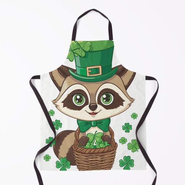 Item preview, Raccoon Wearing Saint Patricks Hats designed and sold by ErdmanBerge.