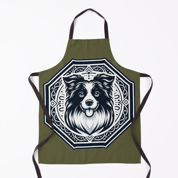 Item preview, Border Collie Black And White Australian Shepard Herding Dog Cartoon designed and sold by CoffeeIsATrip.