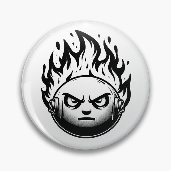 Item preview, Cartoon Face on Fire Artistic White designed and sold by Andrew Frelas.