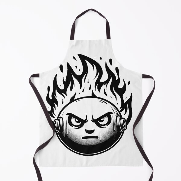 Item preview, Cartoon Face on Fire Artistic White designed and sold by Andrew Frelas.
