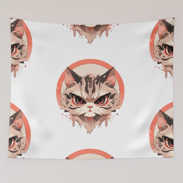 Item preview, Handsome, cool and cute colorful cat head LOGO 13 designed and sold by slamnoah.