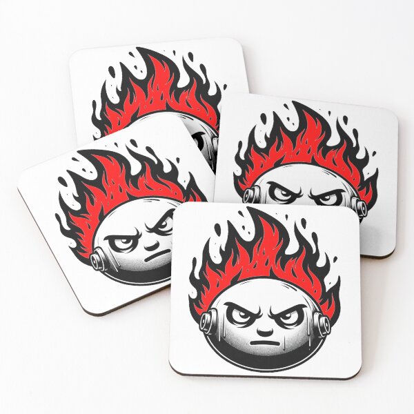 Item preview, Cartoon Face on Fire Artistic Red designed and sold by Andrew Frelas.
