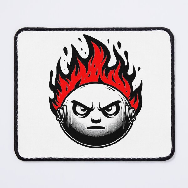 Item preview, Cartoon Face on Fire Artistic Red designed and sold by Andrew Frelas.