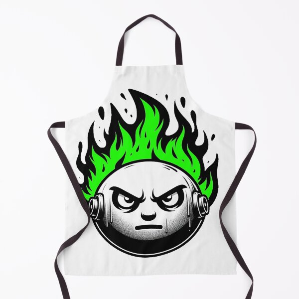 Item preview, Cartoon Face on Fire Artistic Green designed and sold by Andrew Frelas.