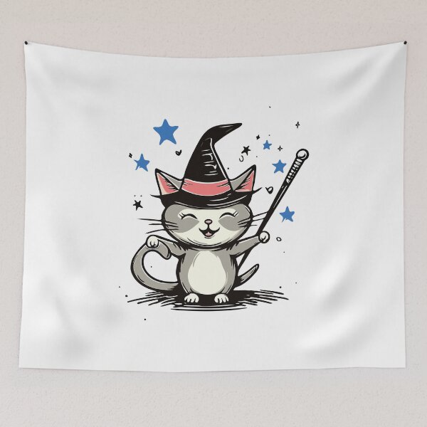 Item preview, Happy Magician Kitty designed and sold by TheRealmWithin.