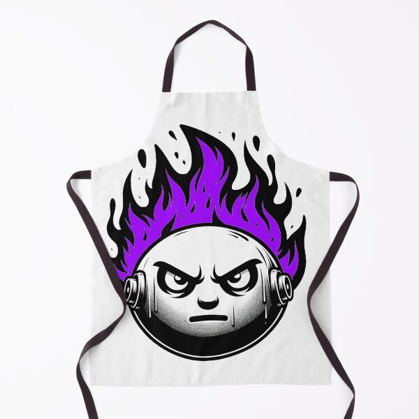 Item preview, Cartoon Face on Fire Artistic Purple designed and sold by Andrew Frelas.