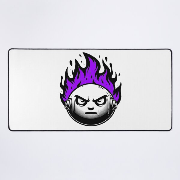 Item preview, Cartoon Face on Fire Artistic Purple designed and sold by Andrew Frelas.