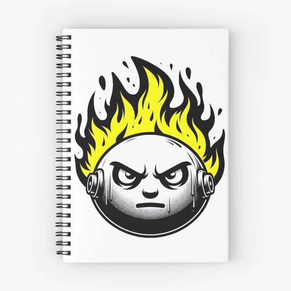Item preview, Cartoon Face on Fire Artistic Yellow designed and sold by Andrew Frelas.