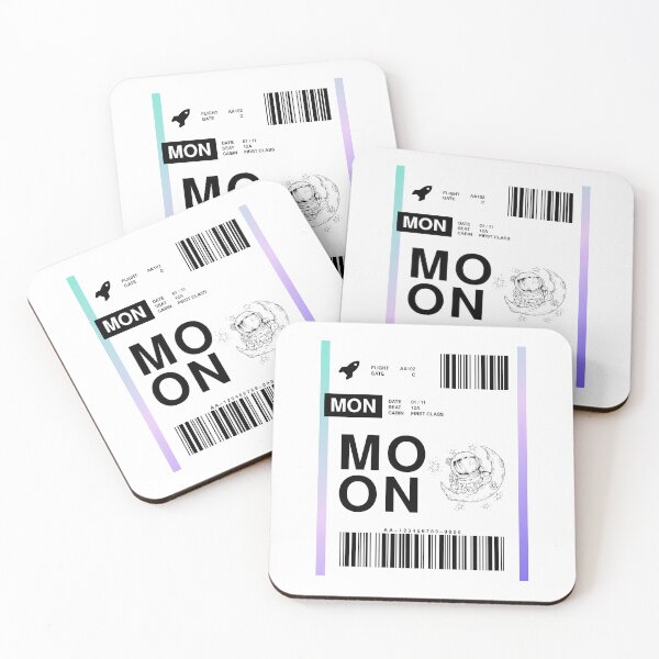 Item preview, Moon Boarding Pass designed and sold by RabbitK.