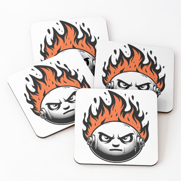 Item preview, Cartoon Face on Fire Artistic Orange designed and sold by Andrew Frelas.