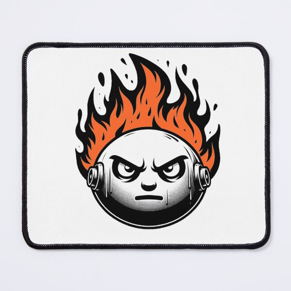Item preview, Cartoon Face on Fire Artistic Orange designed and sold by Andrew Frelas.