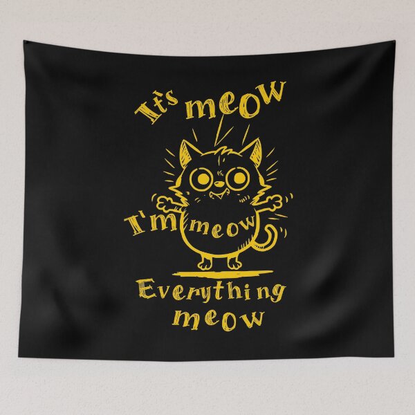 Item preview, A yellow Funy cat its meow  designed and sold by coyoteink.