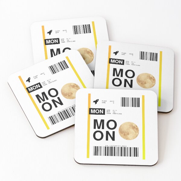Item preview, Moon Boarding Pass designed and sold by RabbitK.