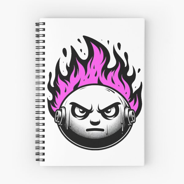 Item preview, Cartoon Face on Fire Artistic Pink designed and sold by Andrew Frelas.