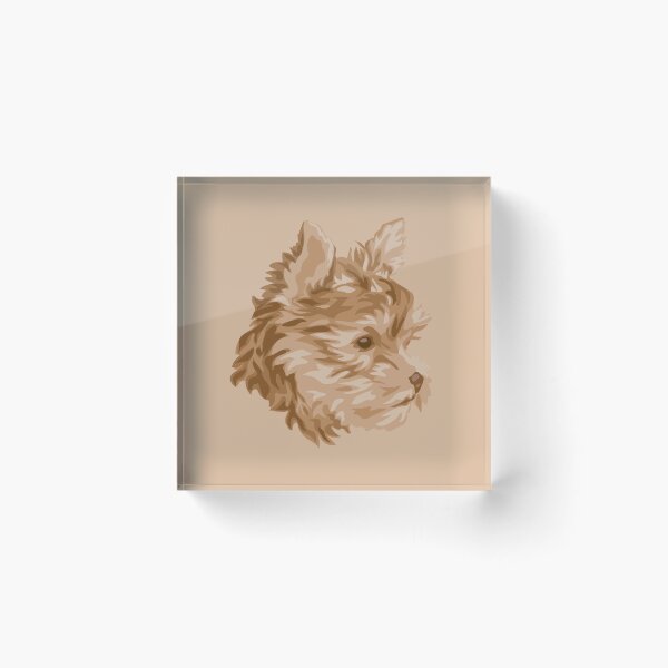 Item preview, DuFauna Brown Yorkie Face Portrait designed and sold by DuFauna.
