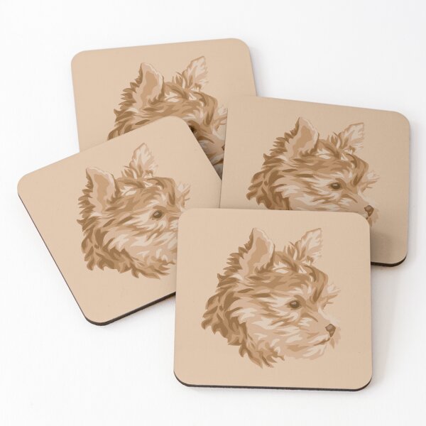 Item preview, DuFauna Brown Yorkie Face Portrait designed and sold by DuFauna.